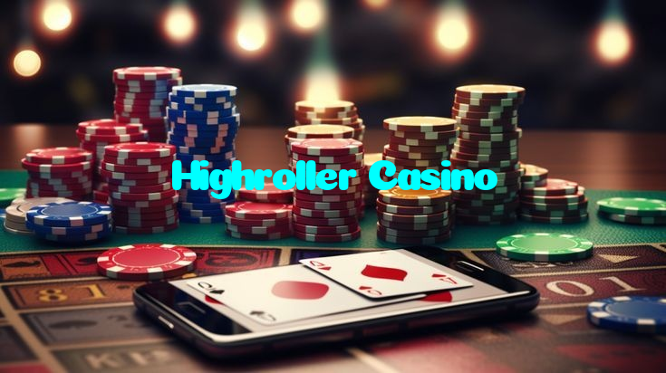 Highroller Casino casino presented on mobile device in Pakistan with slots and live games